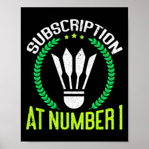 Poster Abonnement Au Numéro 1 Funny Badminton
