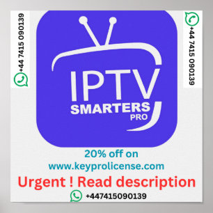 Poster Abonnement De 12 Mois À IPTV keyprolicense.com