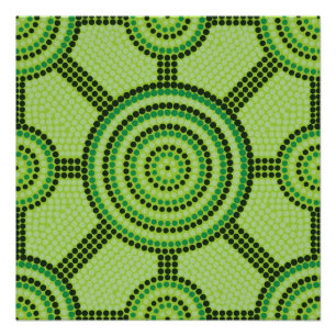 Poster Aboriginal dot painting