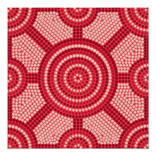 Poster Aboriginal dot painting (Devant)