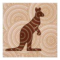 Aboriginal kangaroo dot painting