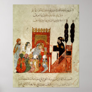 Poster Abou Zayd prêchant dans la mosquée
