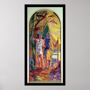 Poster Abraham allant offrir à Isaac son fils