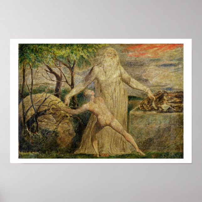 Poster Abraham et Isaac, 1799-1800 (trempe, stylo et encr (Devant)