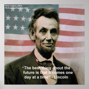 Poster Abraham Lincoln "1 Étape À La Fois"