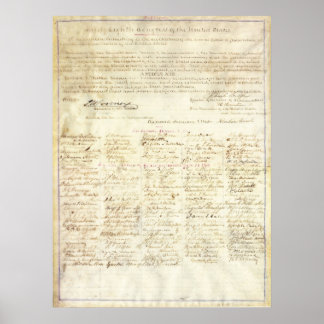 Poster Abraham Lincoln Approbation Signature 13e Amendeme