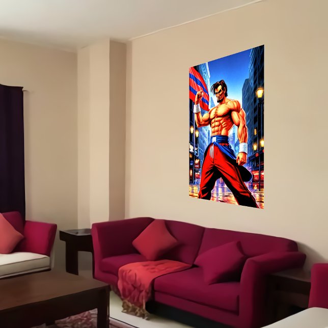 Poster Abraham Lincoln en tant que combattant | AI Art Po (Créateur téléchargé)