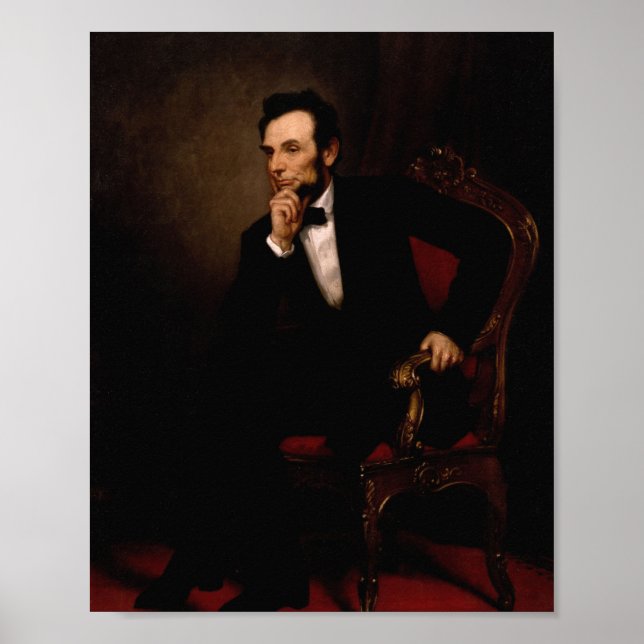 Poster Abraham Lincoln Portrait George Peter Healy (Devant)