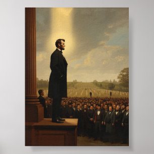 Poster Abraham Lincoln prononce l'adresse de Gettysburg