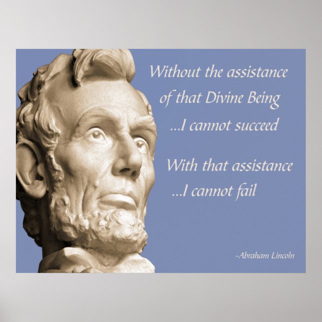 Poster Abraham Lincoln Religion (Devant)