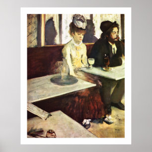 Poster Absinthe Drinker par Edgar Degas