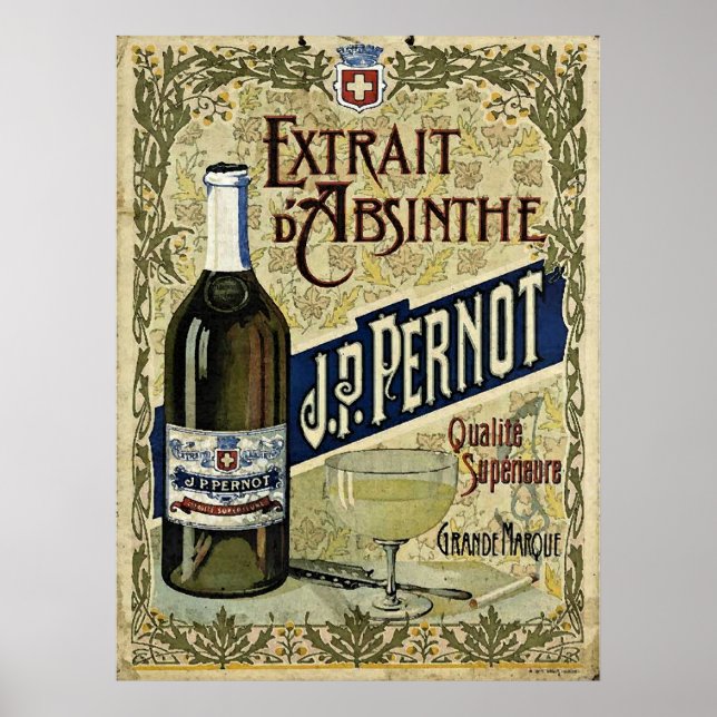 Poster Absinthe Extrait J.P.Pernot (Devant)