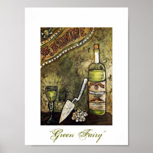 Poster " Absinthe féerique "verte