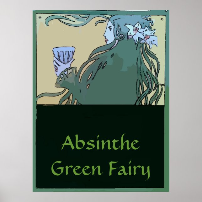 Poster Absinthe Green Fairy (Devant)