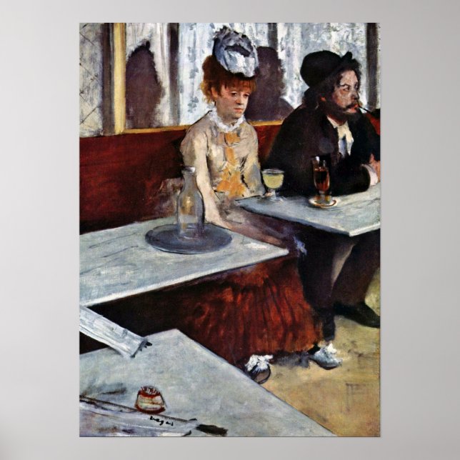 Poster Absinthe par Edgar Degas (Devant)