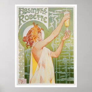 Poster Absinthe Robette Boissons Vintages Publicité