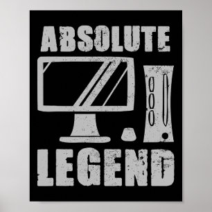 Poster Absolument Legend Funny Video Game Player Citation