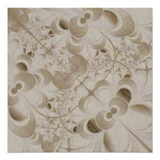 Poster Abstract beige pattern