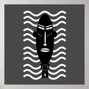 Poster abstract black modern portrait