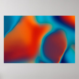 Poster Abstract blur background with colorful blue light 