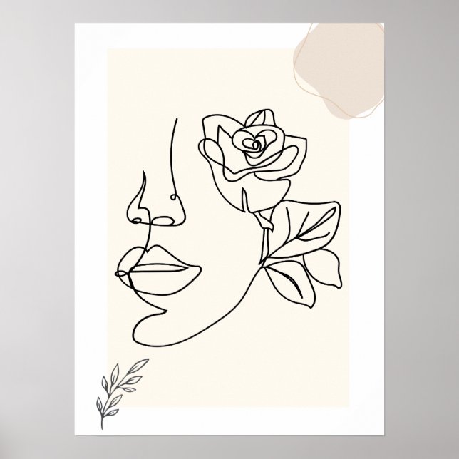 Poster Abstract Botanical Wall Art (Devant)