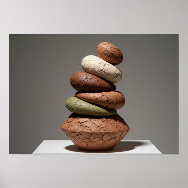 Poster Abstract Earth & Clay Forms (Devant)