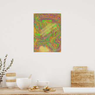 Poster Abstract Green Wall Art