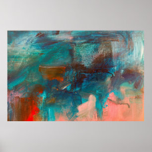 Poster Abstract oil painting background. Oil on canvas te