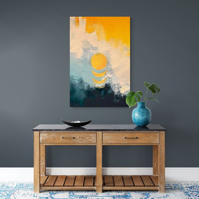 Poster Abstract Sunset – Golden Calm Over Horizons (Abstract Sunset – Golden Calm Over Horizons)