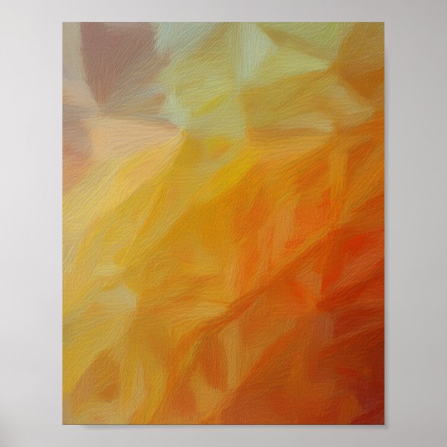 Poster Abstract Warmth: Impressionist Mosaic (Devant)