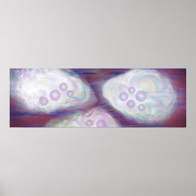 Poster Abstraction des huîtres avec perles (Devant)