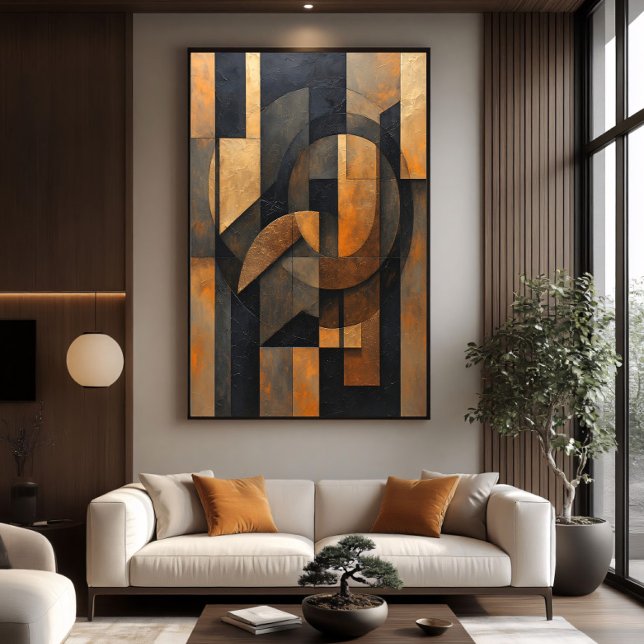 Poster Abstraction Dorée (Créateur téléchargé)