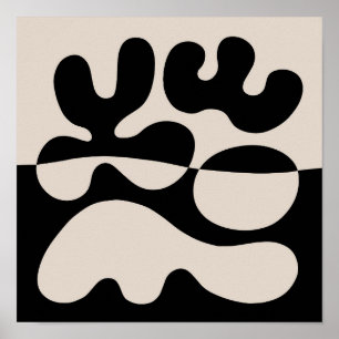 Poster Abstraction minimaliste moderne du milieu du siècl