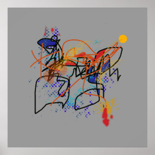 Poster abstraction pour murs