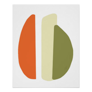 Poster abstracto 3 formas