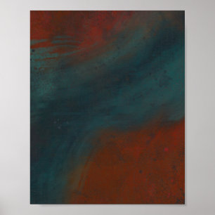 Poster Abstrait 1 : rouges et bleus