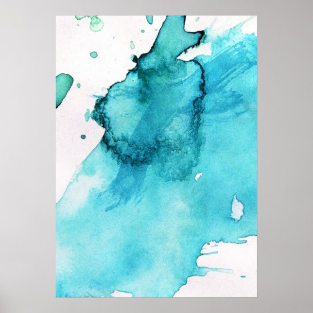Poster Abstrait aquarelle peinte à la main arrière - plan (Devant)