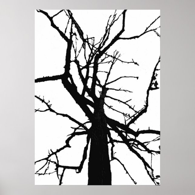 Poster Abstrait Arbre supérieur (Devant)