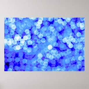 Poster Abstrait bleu clair bokeh. Bac bleu classique