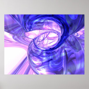 Poster Abstrait Blue Smoke