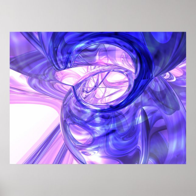 Poster Abstrait Blue Smoke (Devant)