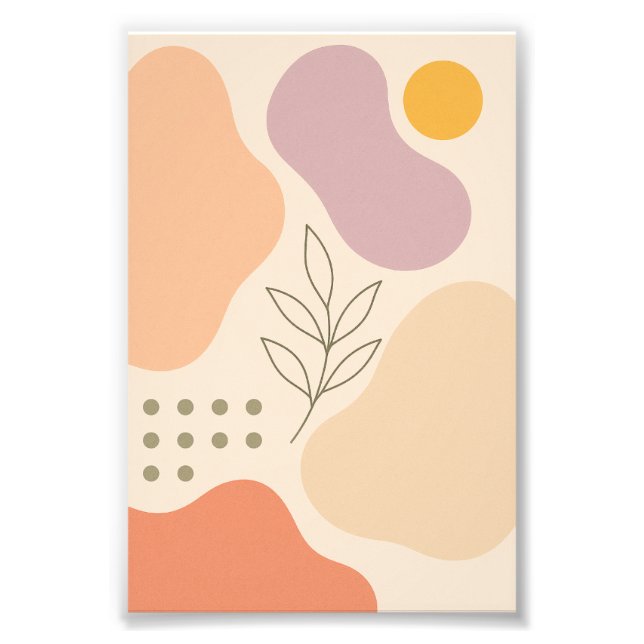 Poster Abstrait Boho Leaf (Devant)