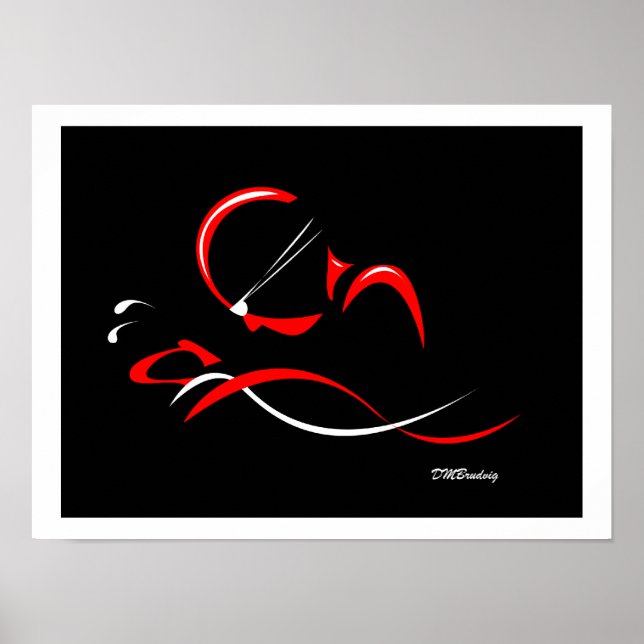 Poster Abstrait Breaststroke 12 (Devant)