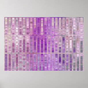 Poster Abstrait brillant en mosaïque violet arrière - pla