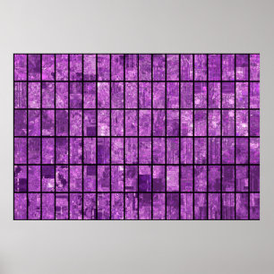 Poster Abstrait brillant en mosaïque violet arrière - pla