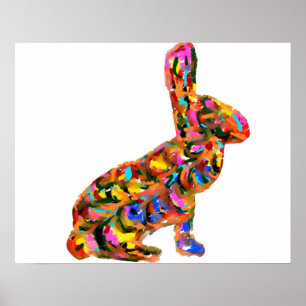 Poster Abstrait Bunny