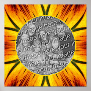 Poster Abstrait cadre Brown Jaune Créer votre propre phot