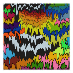 Poster Abstrait coloré Drid Bold Stripe moderne