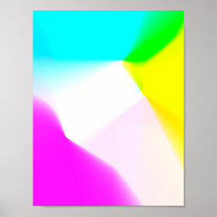 Poster Abstrait coloré minimal modifiable ajouter votre t