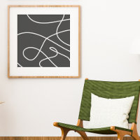 Abstrait contemporain Art Chic Blanc Noir
